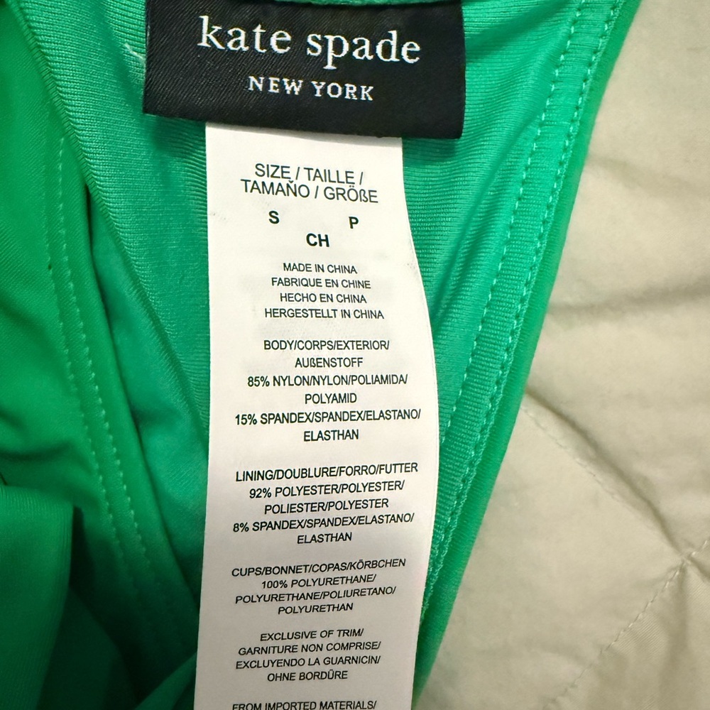 ♠️ Kate Spade Green Shirred Underwire Bikini Size S NWT - Picture 10 of 11